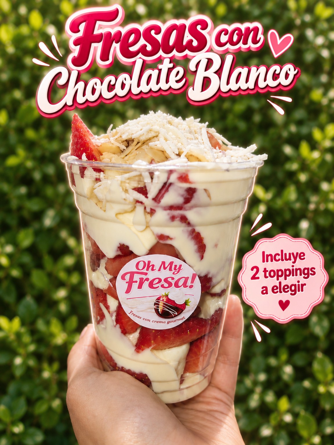 Fresas naturales 8 oz
